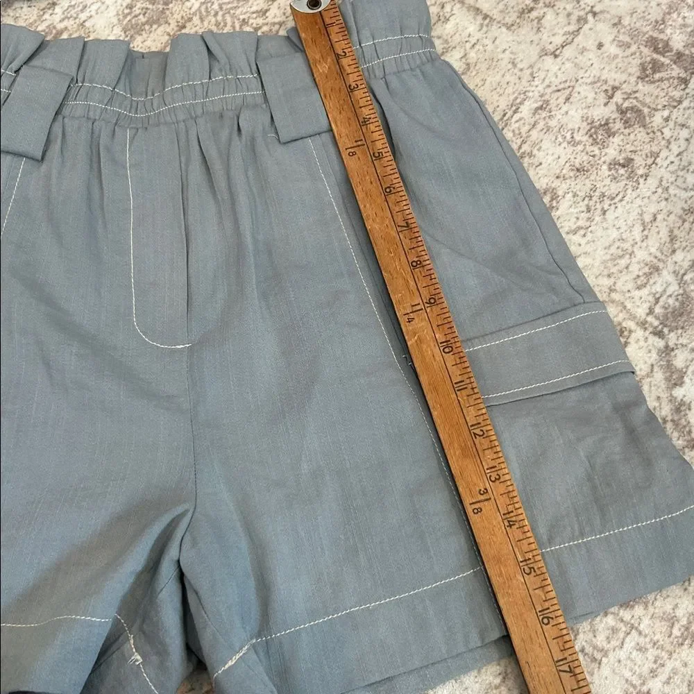 Moon River Anthropologie Size X Small Women's Shorts Blue Paperbag Waist